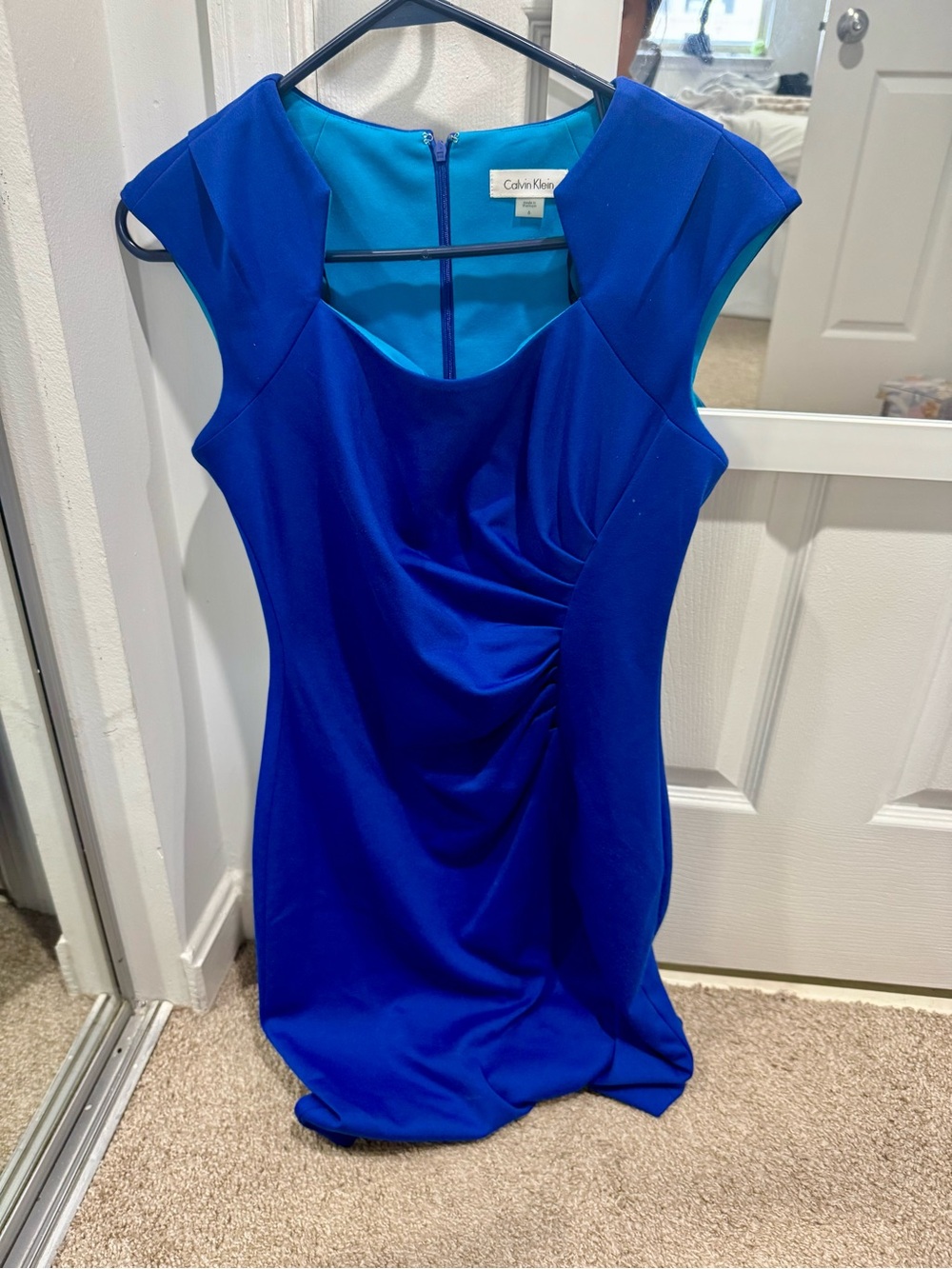 Calvin Klein Royal Blue Business Casual Dress